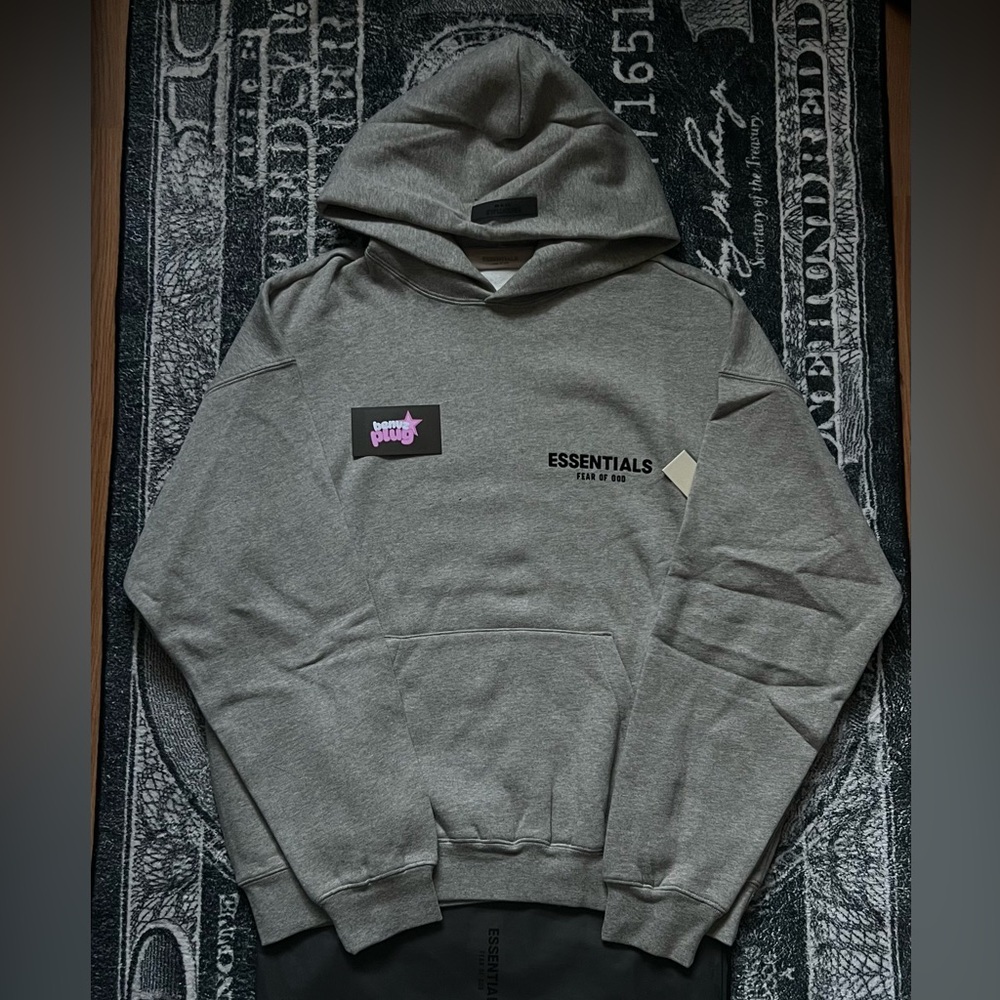 Essentials Dark Oatmeal Hoodie.